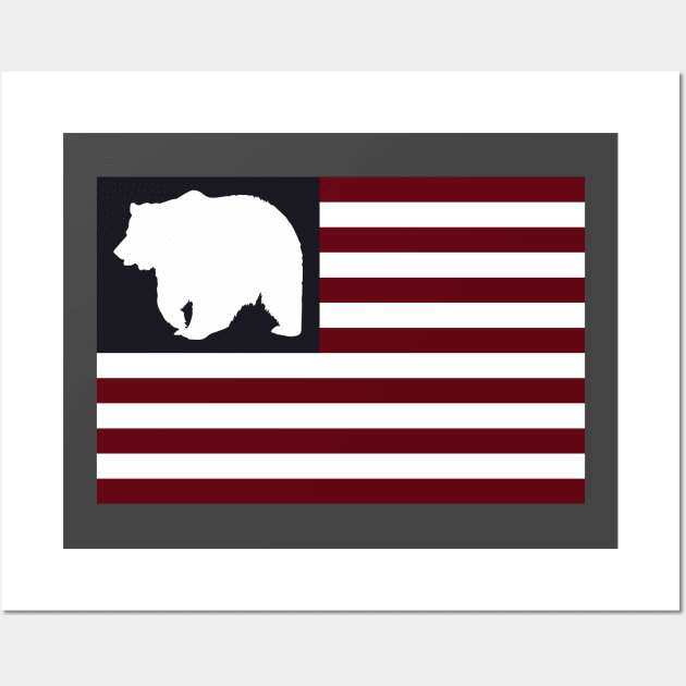 Bear American Flag Wall Art by MimicGaming